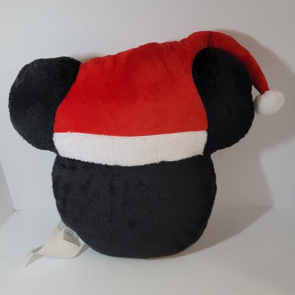 Mickey Mouse Santa Plush Pillow Disney Large Size Christmas Holiday Theme - Picture 2 of 11